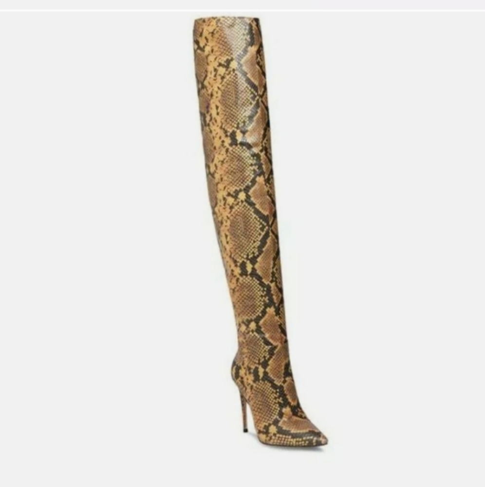 Steve Madden Women's Shoes Harlow Fabric Pointed Toe Over Knee Boots Size 6
